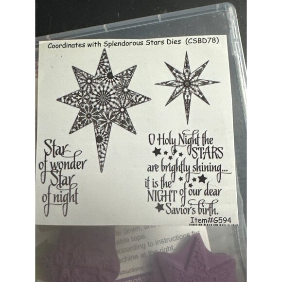 Our Daily Bread Designs Stamps & Die Bundle Flourished Stars, Snowflake - Picture 2 of 5